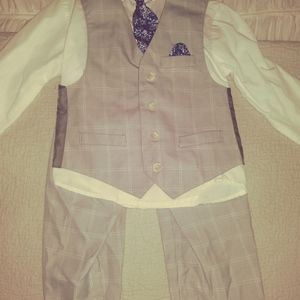 4 piece Vest, Shirt, tie, and pants Nautica